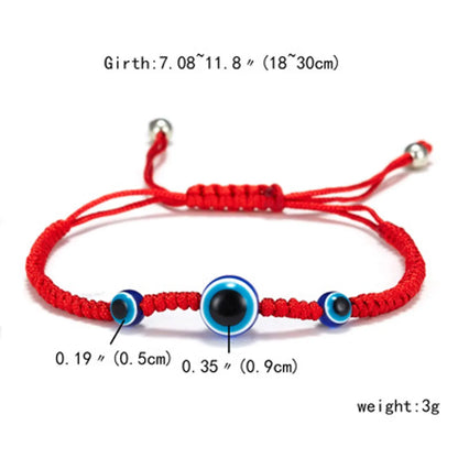 New Blue Eye Bracelet Evil Eye Red Rope Braided Adjustable Bracelet Wholesale