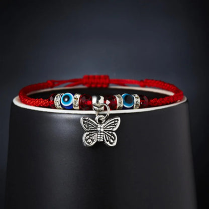 New Blue Eye Bracelet Evil Eye Red Rope Braided Adjustable Bracelet Wholesale