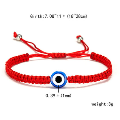 New Blue Eye Bracelet Evil Eye Red Rope Braided Adjustable Bracelet Wholesale