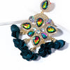 New Bohemian Color Diamond Flower Female Earrings Personality Accessories Wholesale