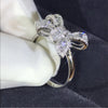 New Bow Ladder Diamond Ring Aesthetic Simulation Diamond Ring Female