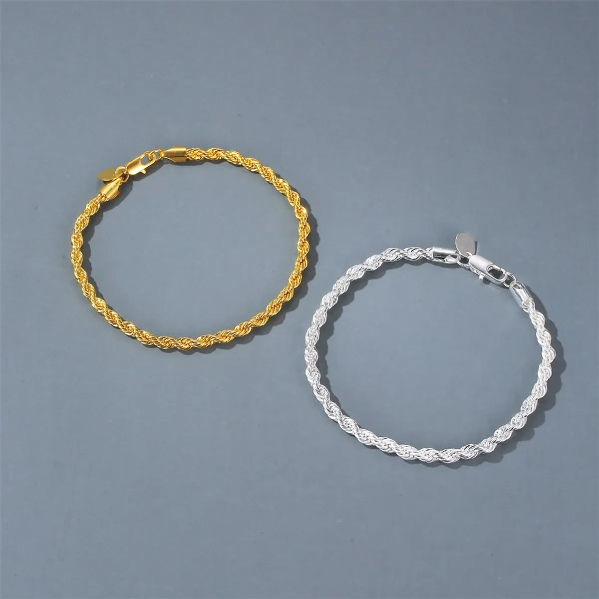 New Bracelet Best Selling Simple Woven Twist Bracelet Ladies Retro Metal Couple Bracelet Accessories Wholesale Gooddiy