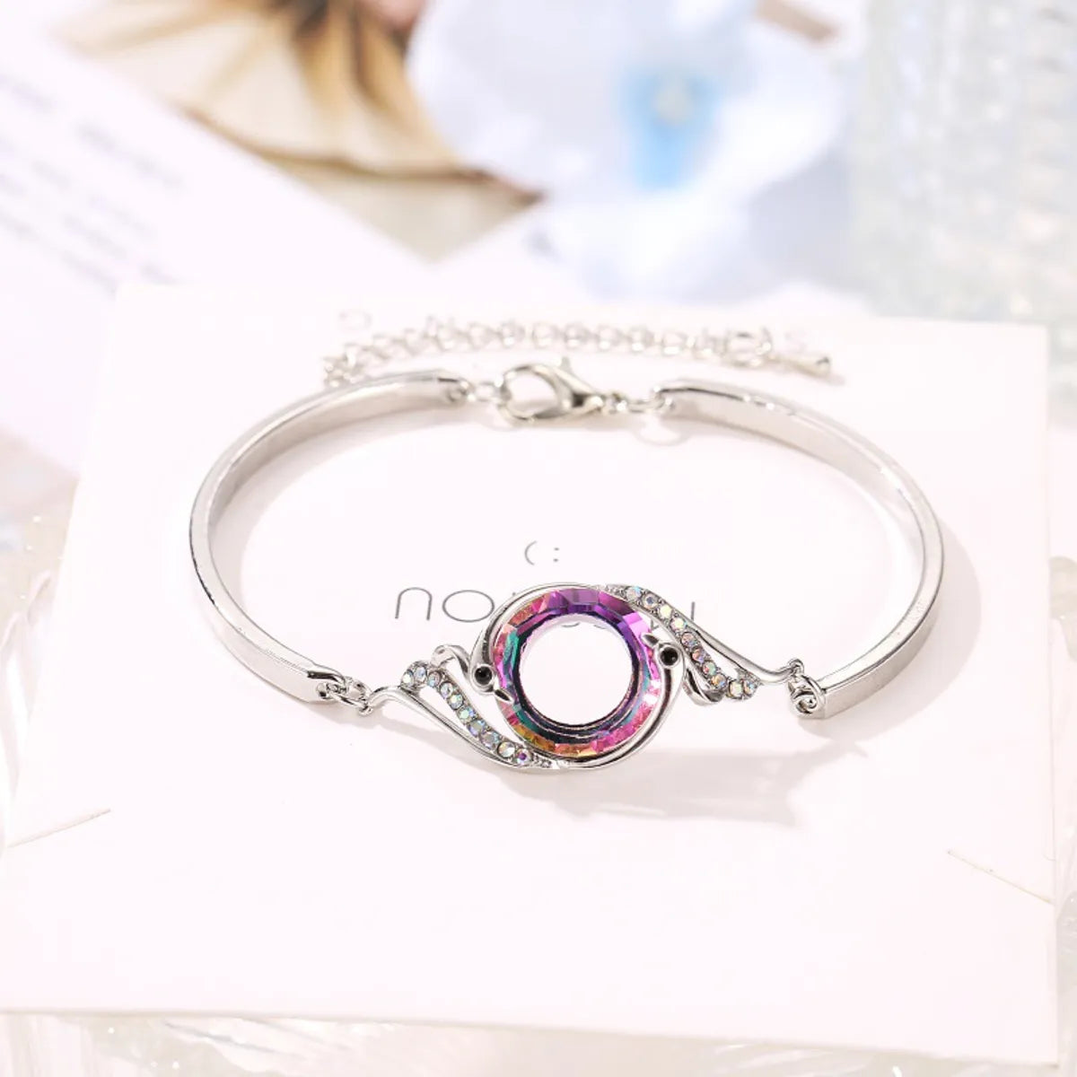 New Bracelet Colorful Crystal Peacock Gradient Bracelet National Style Bracelet Wholesale Gooddiy