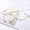 New Bracelet Fashion Street Beat Jewelry Leaves Knot Women's Bracelet 4Piece Set