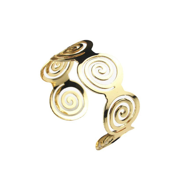 New Bracelet Popular Glossy Hollow Geometric Bracelet Ring Shape Open Bracelet