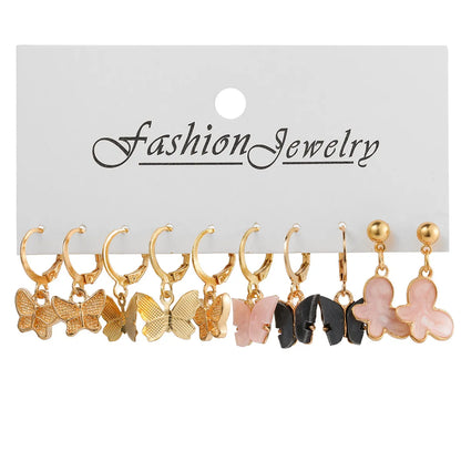 Vintage Style Letter Alloy Earrings