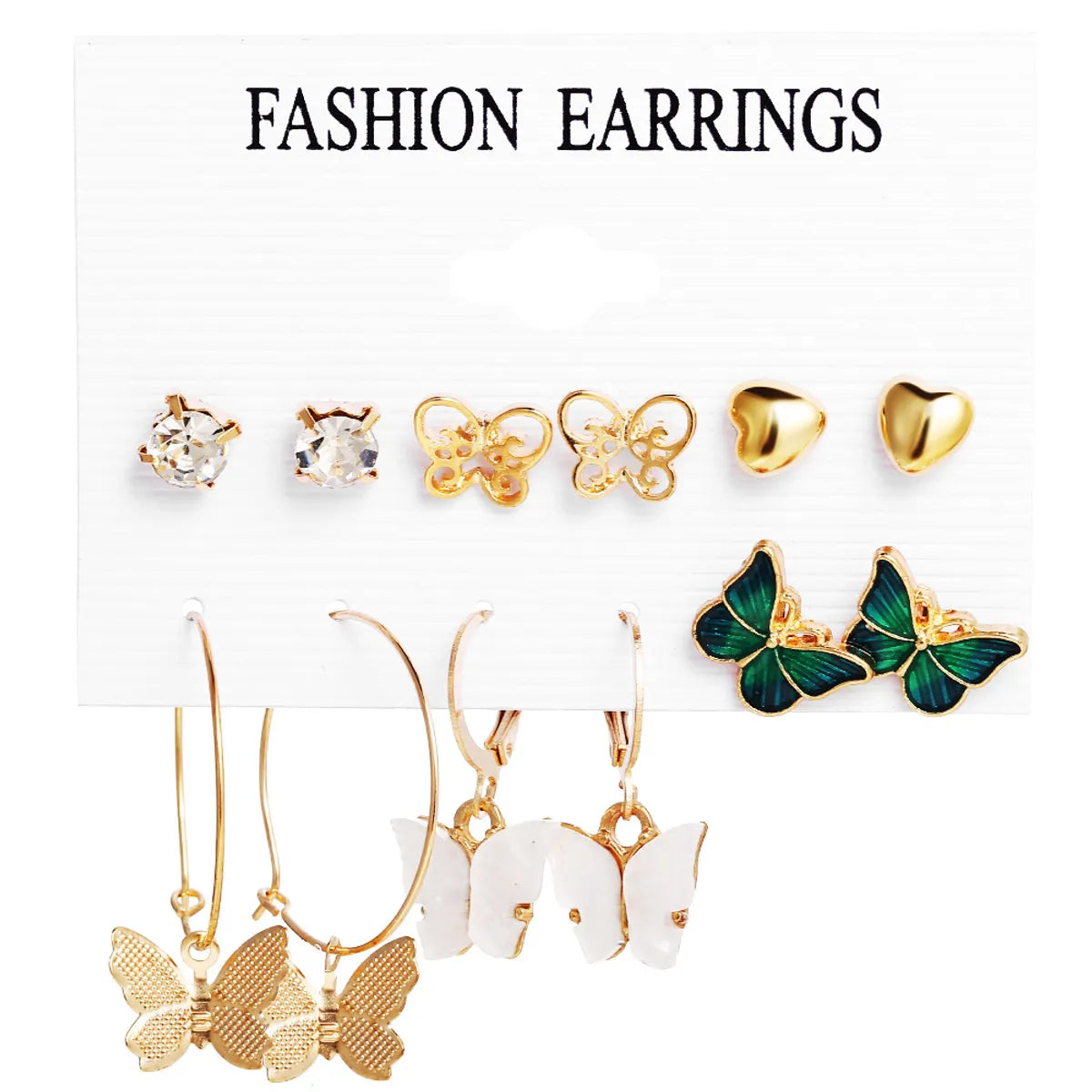 Vintage Style Letter Alloy Earrings