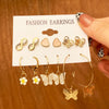 Vintage Style Letter Alloy Earrings