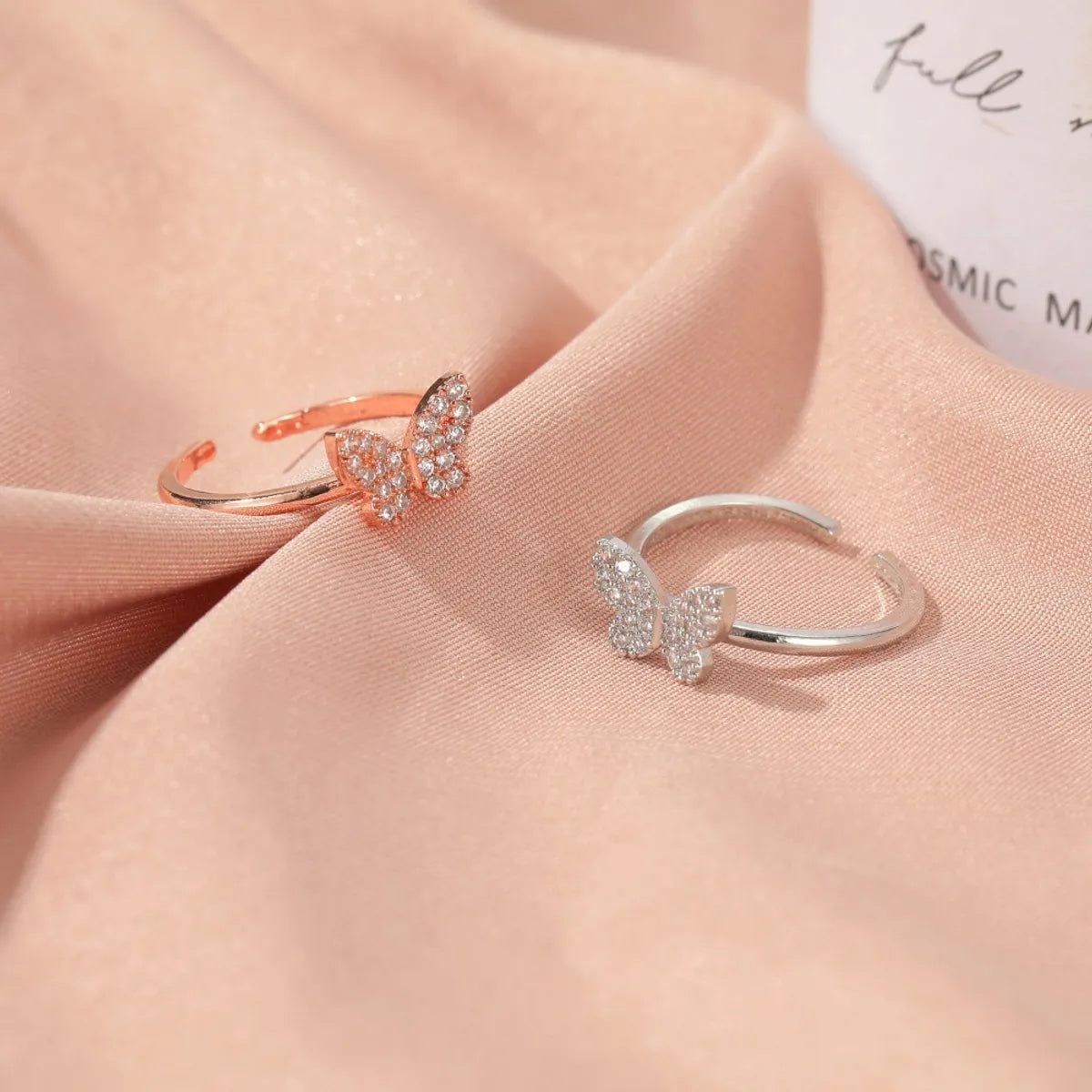 New Butterfly Ring Fashion People Simple Opening Adjustable Ring Wholesale Gooddiy