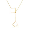 New Clavicle Chain Creative Retro Simple Geometric Square Pendant Necklace Temperament Sweater Chain Women