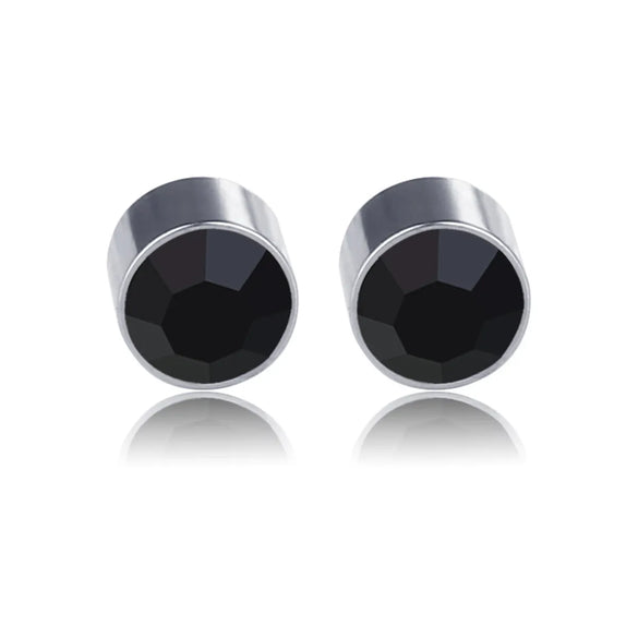 New Color Diamond Titanium Steel Magnetic Stud Earrings