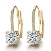 New Color Zircon Agate Earrings Light Luxury Fashion High Sense Ear Buckle Simple Personality Elegant Earrings For Women