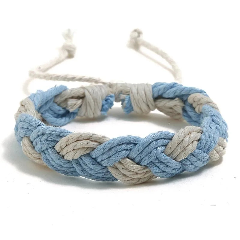 New Colorful Hemp Rope Couple Bracelet Ethnic Style Hand-Woven Bracelet Simple Jewelry