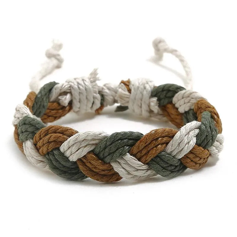 New Colorful Hemp Rope Couple Bracelet Ethnic Style Hand-Woven Bracelet Simple Jewelry