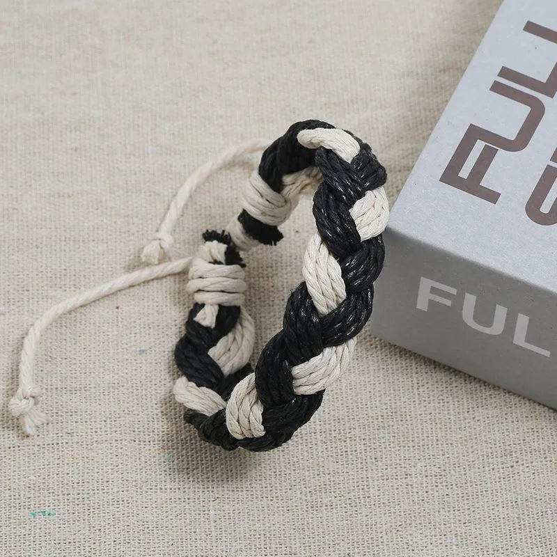 New Colorful Hemp Rope Couple Bracelet Ethnic Style Hand-Woven Bracelet Simple Jewelry