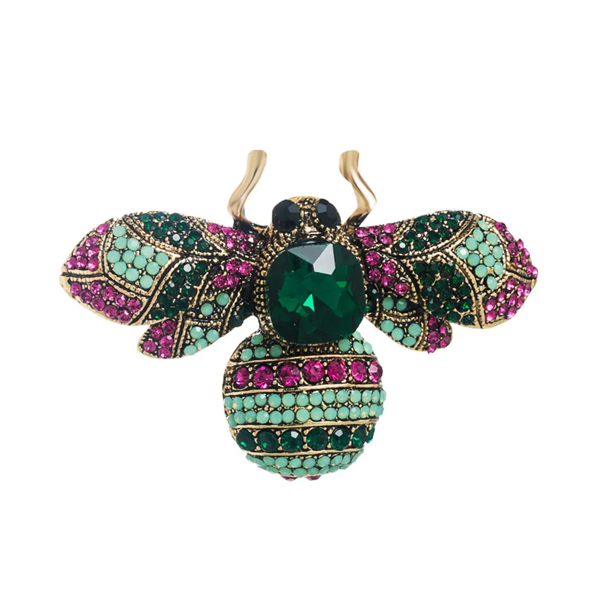 Fashion Insect Alloy Diamond Artificial Gemstones Women'S Brooches