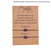New Couple Card Jewelry Hand Woven Bracelet Set With Turkish Devil Eyes Ethnic National Style Retro Artistic Retro Geometric Pattern Opal Jewelry For Women And Unisex