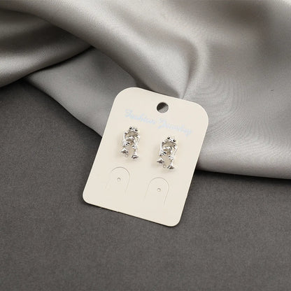 Plating Alloy Earrings Ear Studs