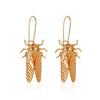 New Creative Insect Golden Cicada Long Earrings Wholesale Gooddiy