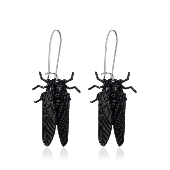 New Creative Insect Golden Cicada Long Earrings Wholesale Gooddiy