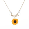 New Creative Jewelry  Jewelry Pearl Sunflower Necklace Female Elegant Fashion Sunflower Pendant
