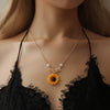 New Creative Jewelry  Jewelry Pearl Sunflower Necklace Female Elegant Fashion Sunflower Pendant
