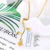 New Creative Jewelry Red Rose Pendant Necklace For Girlfriend Alloy Electroplated Water Wave Chain