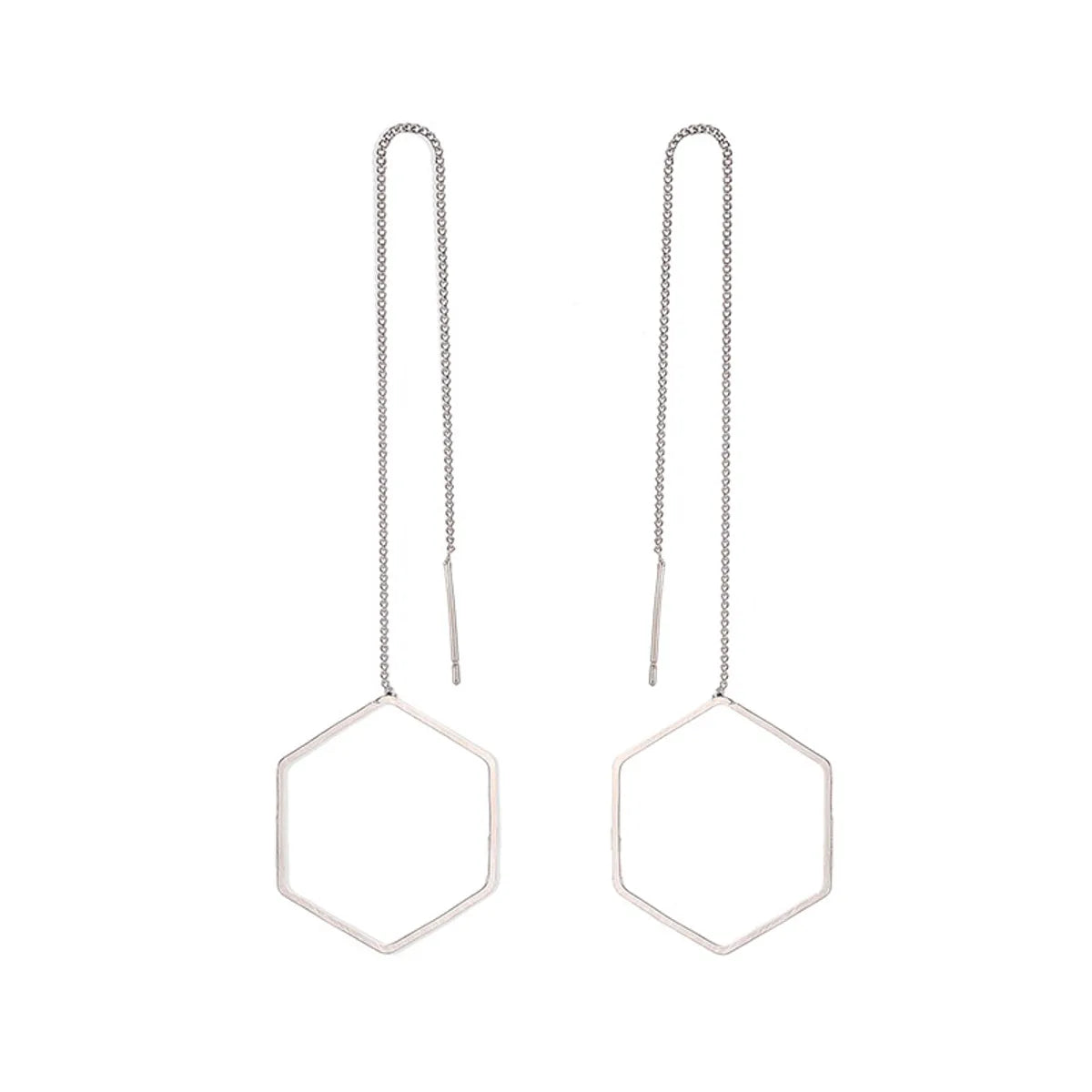 New Creative Korean Tassel Geometric Long Triangle Earrings