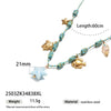 New Creative Stainless Steel Bracelet For Girls With Ceramic Conch And Titanium Steel Pendant Ins Style Nature Animal Zodiac Shape Electroplating Hand Jewelry