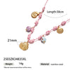 New Creative Stainless Steel Bracelet For Girls With Ceramic Conch And Titanium Steel Pendant Ins Style Nature Animal Zodiac Shape Electroplating Hand Jewelry