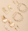 New Creative Pearl Butterfly Chain Earring Set Wholesale Nihaojewelry