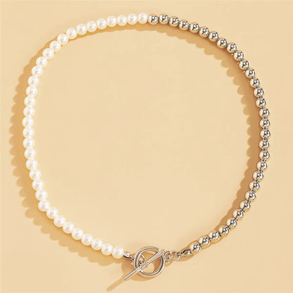 New Creative Pearl Stitching Ot Buckle Choker Wholesale