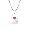 New Creative Red Peach Ace Spade Ace Keychain Necklace