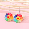 New Creative Resin Vegetable Food Potato Corn Sunflower Earrings Ear Hook