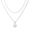 New Creative Retro Simple Drop Shape Pearl And Alloy Clavicle Chain Necklace For Women Set With Pearls