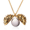 Sunflower Necklace Alloy Simple Plant Flowers Design Electroplating Treatment Process Couple Gift