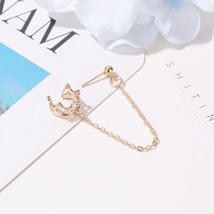 New Crown U-shaped Ear Clip Hollow Out Love Retro Earrings Non-mainstream Earrings Long Section No Pierced Earrings Wholesale Gooddiy