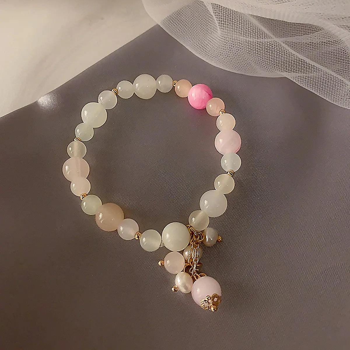 New Crystal Bracelet Korea Strawberry Crystal Buddha Bracelet Hand Jewelry