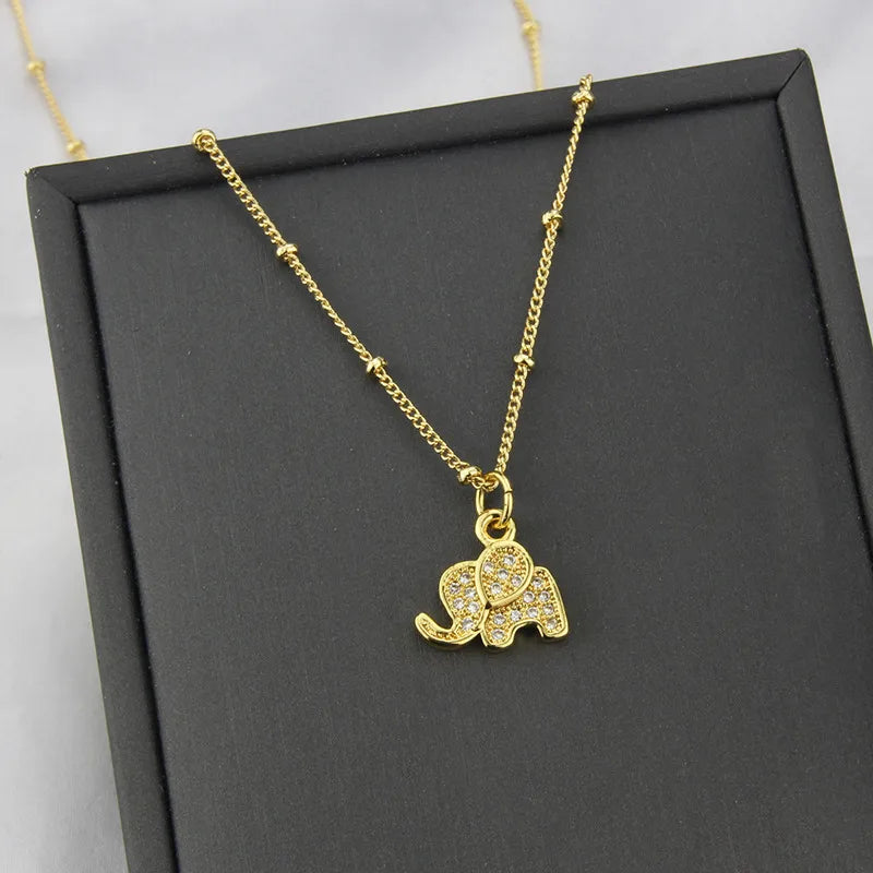 Copper 18K Gold Plated Gold Plated Cartoon Style Plating Animal Necklace