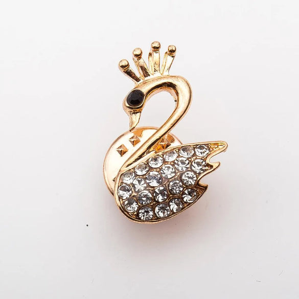 New Rhinestone-Studded Owl Swan Cherry Small Brooches Nhdp148727