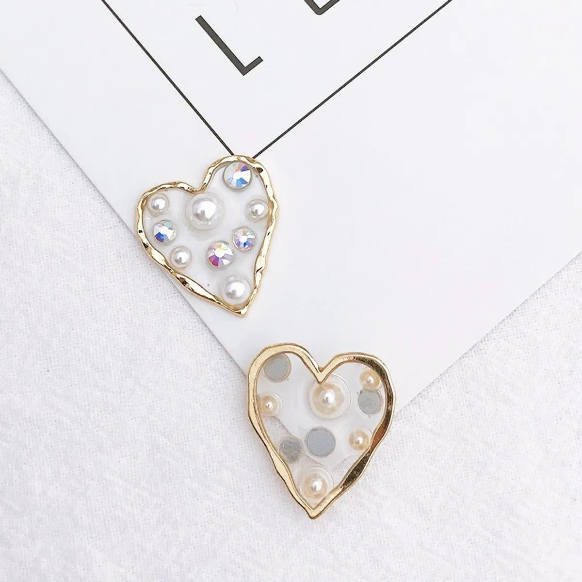 New Diy Ornament Accessories Translucent Drip Love Five-Pointed Star Pendant For Girls Rhinestone Pearl Earring Pendant