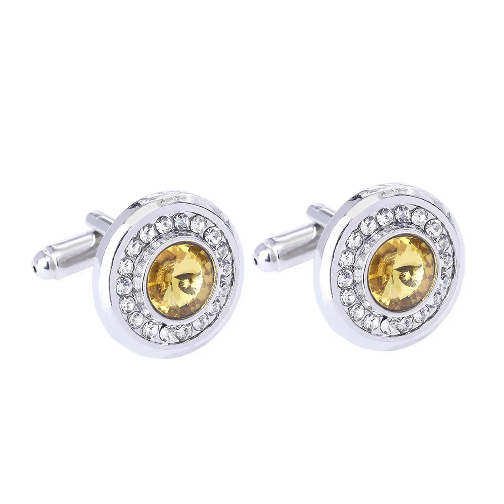 New Drip Oil Men'S Cufflinks To Buckle Fashion Diamond-Studded Metal Cuff Nails