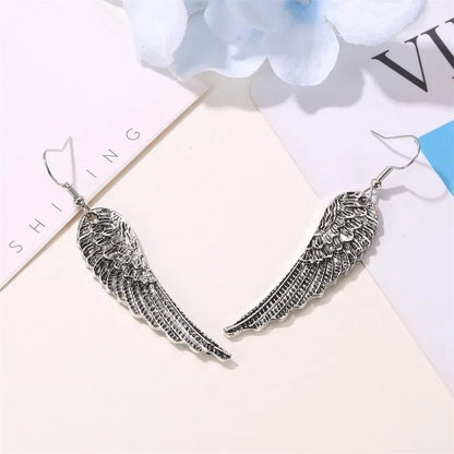 New Earrings Temperament Retro Wings Earrings Earrings Female Fashion Angel Wings Trend Earrings