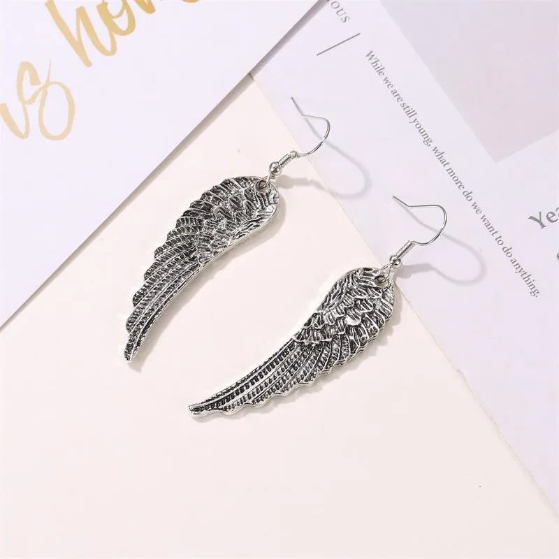 New Earrings Temperament Retro Wings Earrings Earrings Female Fashion Angel Wings Trend Earrings