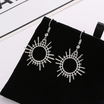 New Earrings Trend Gear Earrings Creative Geometric Alloy Jewelry Sun Earrings Wholesale Gooddiy