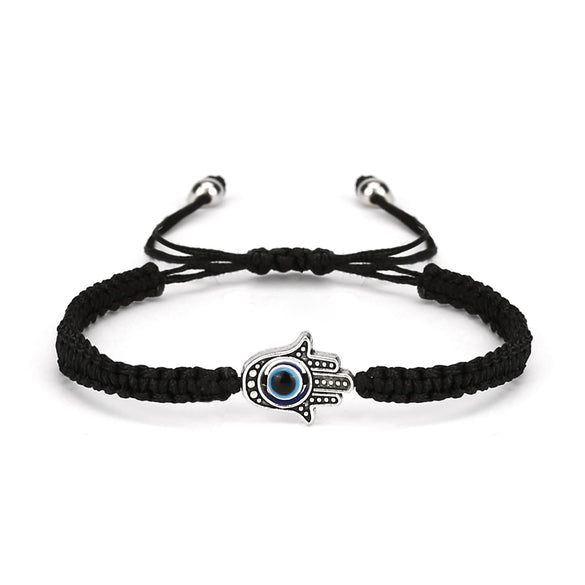 New Evil Eye Blue Eye Bracelet With Red Rope For Unisex Featuring Simple And Geometric Style Creative Palm And Two Round Beads Design