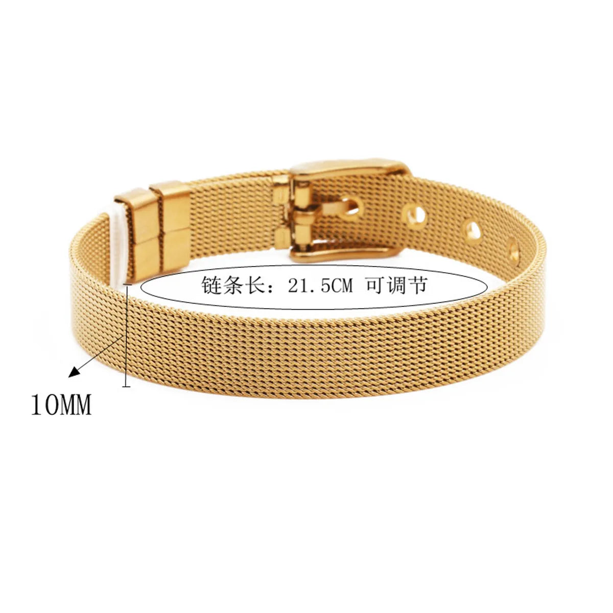 New Eye Color Zirconium Copper Micro-inlaid Zircon Stainless Steel Mesh Strap Bracelet