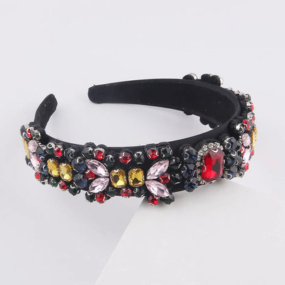 New Fashion Baroque Multicolor Diamond-Studded Rhinestone Headband