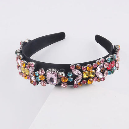 New Fashion Baroque Multicolor Diamond-Studded Rhinestone Headband