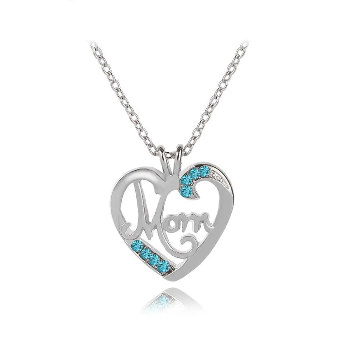 New Fashion Creative Mother'S Day Gift Mom Love Diamond Pendant Necklace Nihaojewelry Wholesale